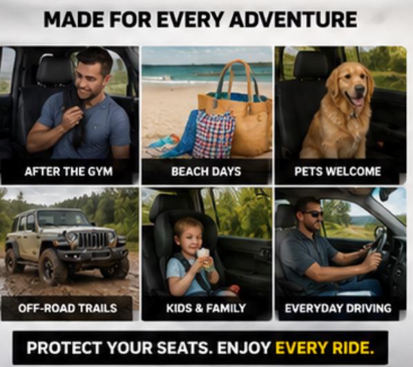 Jeep Seat Armour Seat Cover | 100% Cotton Terry, Universal Fit
