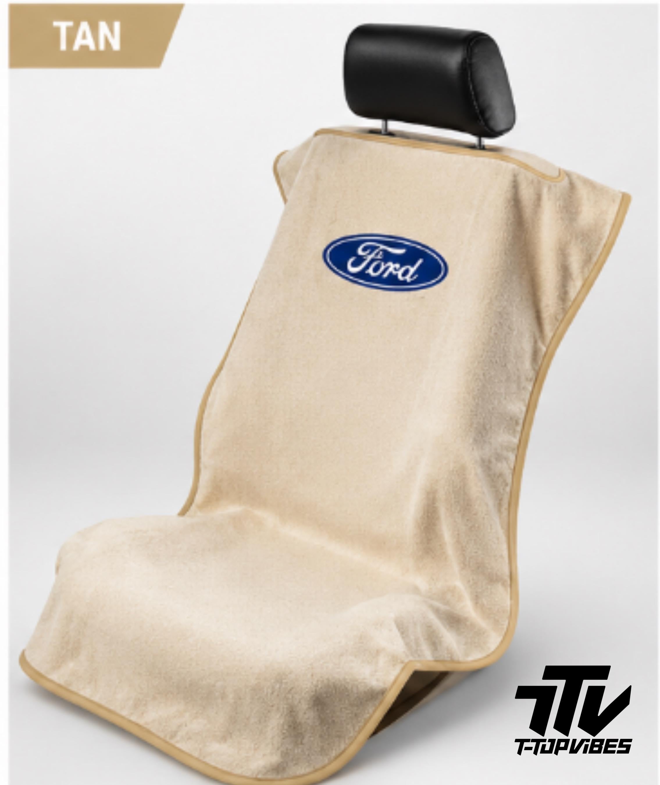 Officially Licensed Ford Seat Cover Towel | 100% Cotton Terry Velour Protector