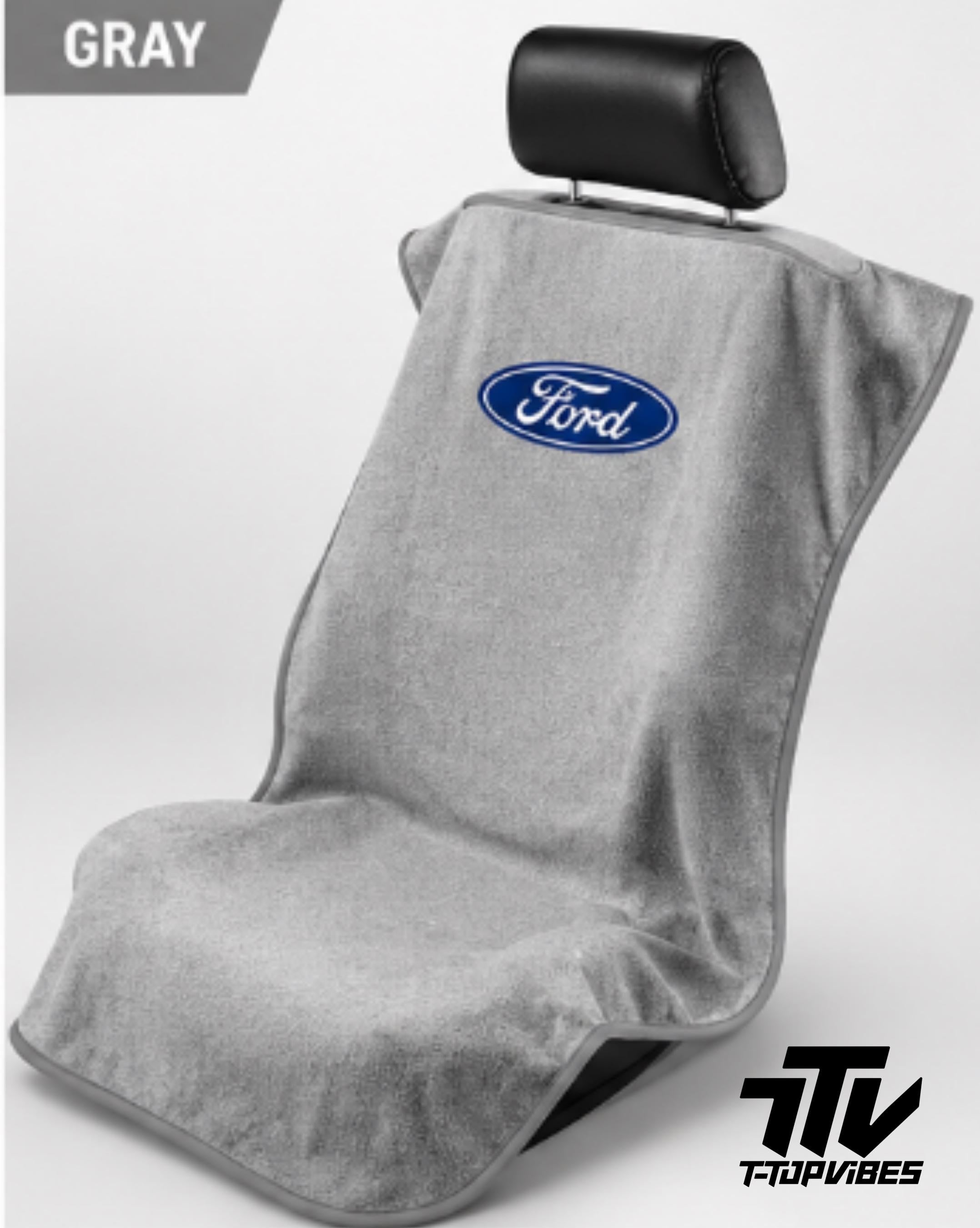 Officially Licensed Ford Seat Cover Towel | 100% Cotton Terry Velour Protector