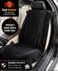 Seat Armour Black Cotton Terry Velour Car Seat Cover Towel | Universal Fit