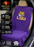 LSU Tigers Seat Cover Towel | 100% Cotton Terry Velour, Universal Fit