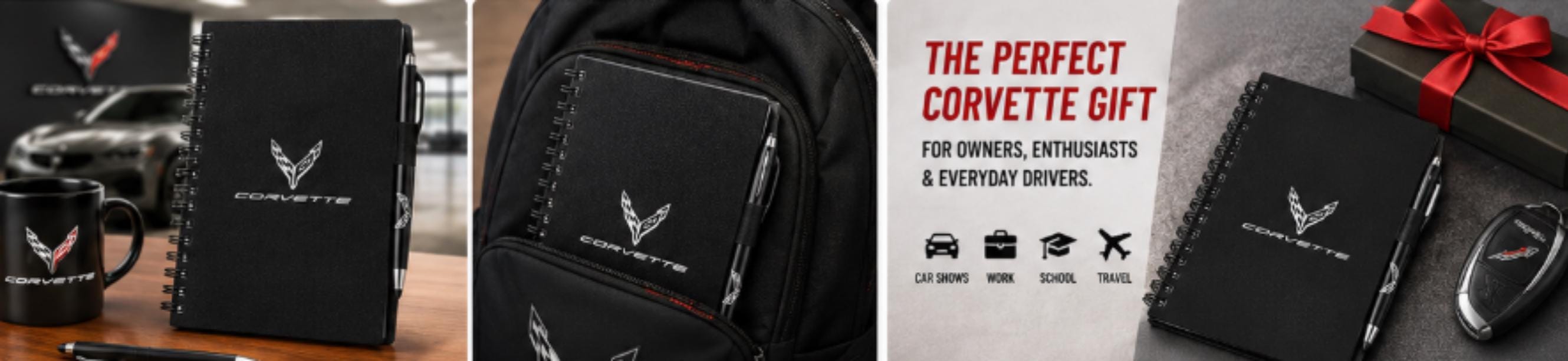 Officially Licensed C8 Corvette Spiral Journal with Pen | GM Merchandise Notebook