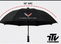 Officially Licensed C8 Corvette Golf Umbrella | 58" Auto Open Wind Vented Fiberglass Shaft