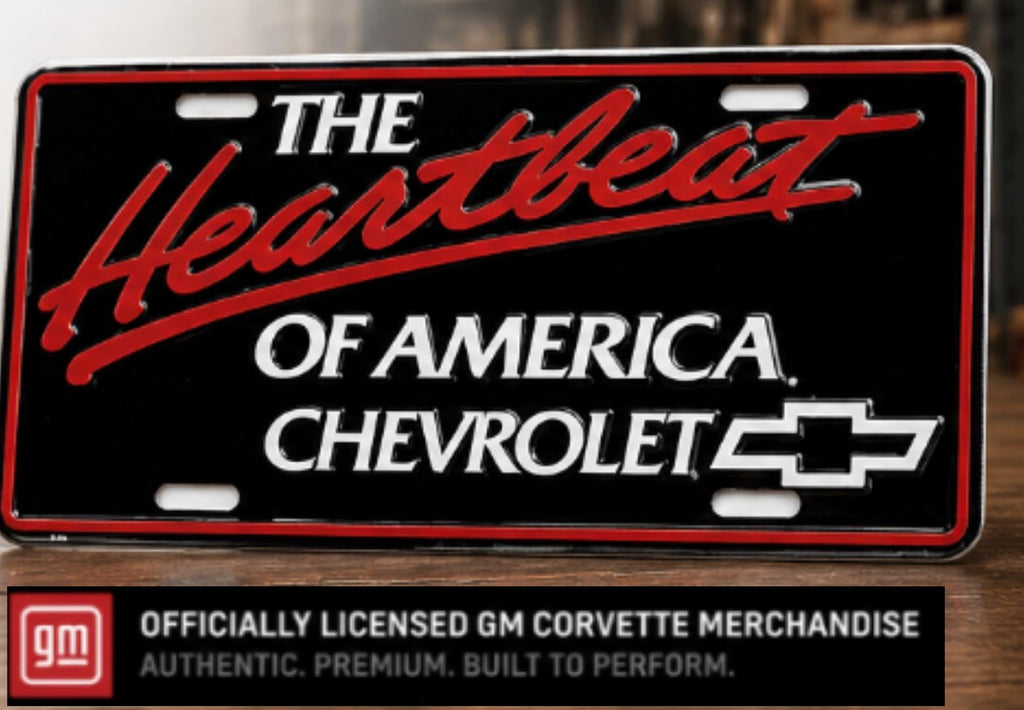 Officially Licensed Vintage Heartbeat of America Chevrolet Metal Tag | Retro Garage Decor |