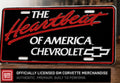 Officially Licensed Vintage Heartbeat of America Chevrolet Metal Tag | Retro Garage Decor |
