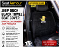Officially Licensed Jeep Duck Black Cotton Seat Cover Towel