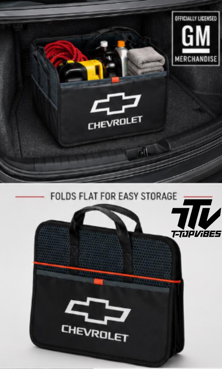 Chevrolet Bowtie Primary Cargo Box | Officially Licensed GM Trunk Organizer | Foldable Cargo Storage Bin