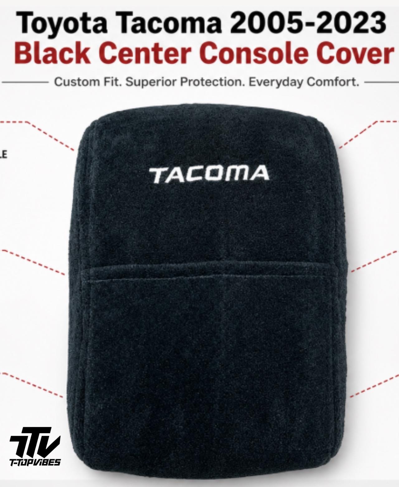 Toyota Tacoma Console Cover | 2005-2023 Cotton Terry Velour Armrest Protector