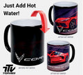 Corvette C8 Color Change Mug | Chevrolet Heat Reveal Ceramic Coffee Cup