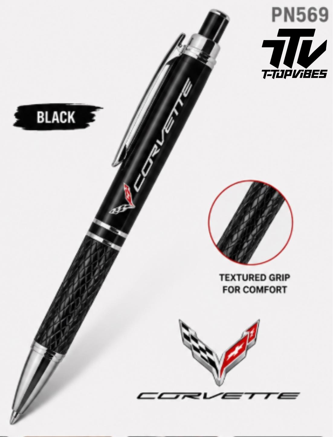 Corvette C7 Phoenix Pen | Textured Grip Ballpoint
