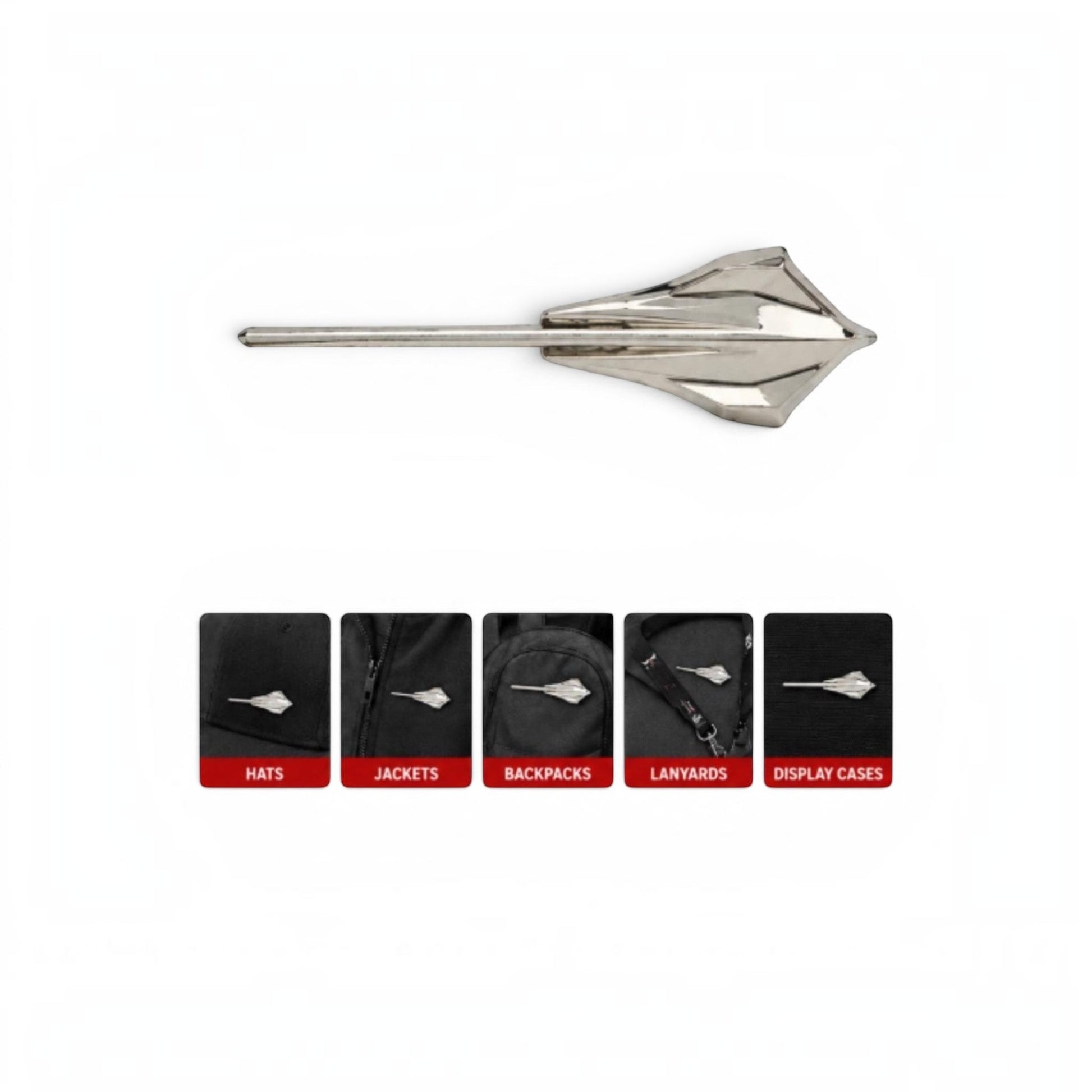 Corvette Stingray Lapel Pin | Polished Chrome Emblem (1.25 in.)