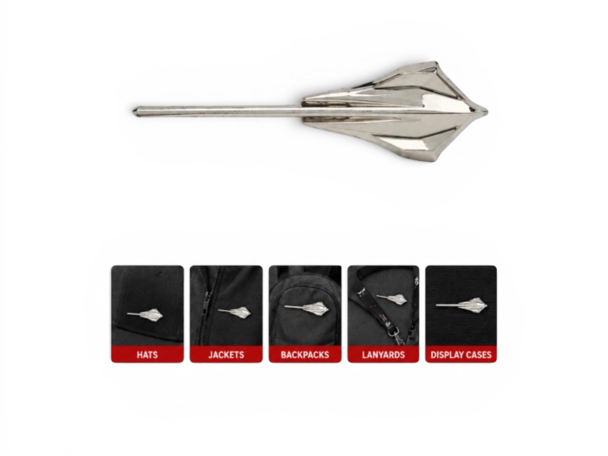 Corvette Stingray Lapel Pin | Polished Chrome Emblem (1.25 in.)