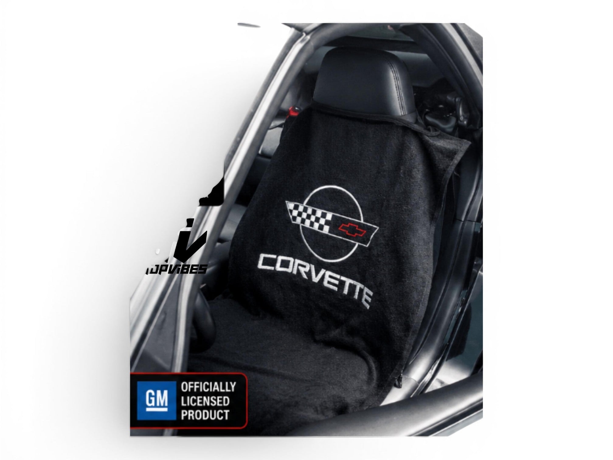C4 Corvette Seat Cover Towel | 1984-1996 Seat Armour | Black Cotton Terry Velour