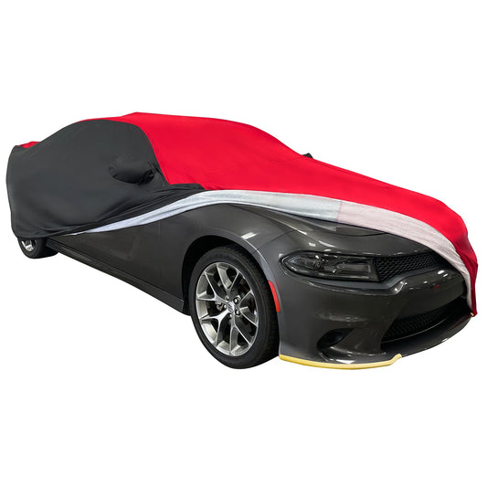 2005-2023 Dodge Charger Ultraguard Plus Car Cover - 300D Indoor/Outdoor Protection - Red/Black
