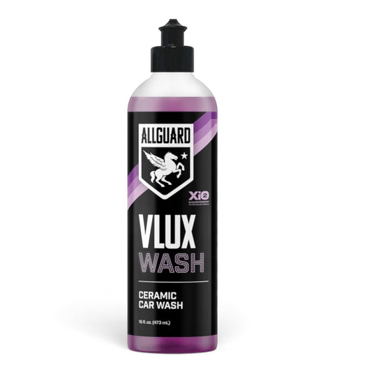 T-Top Vibes AllGuard VLUX ceramic maintenance car wash in a 16 oz purple liquid bottle with a black flip-top cap.