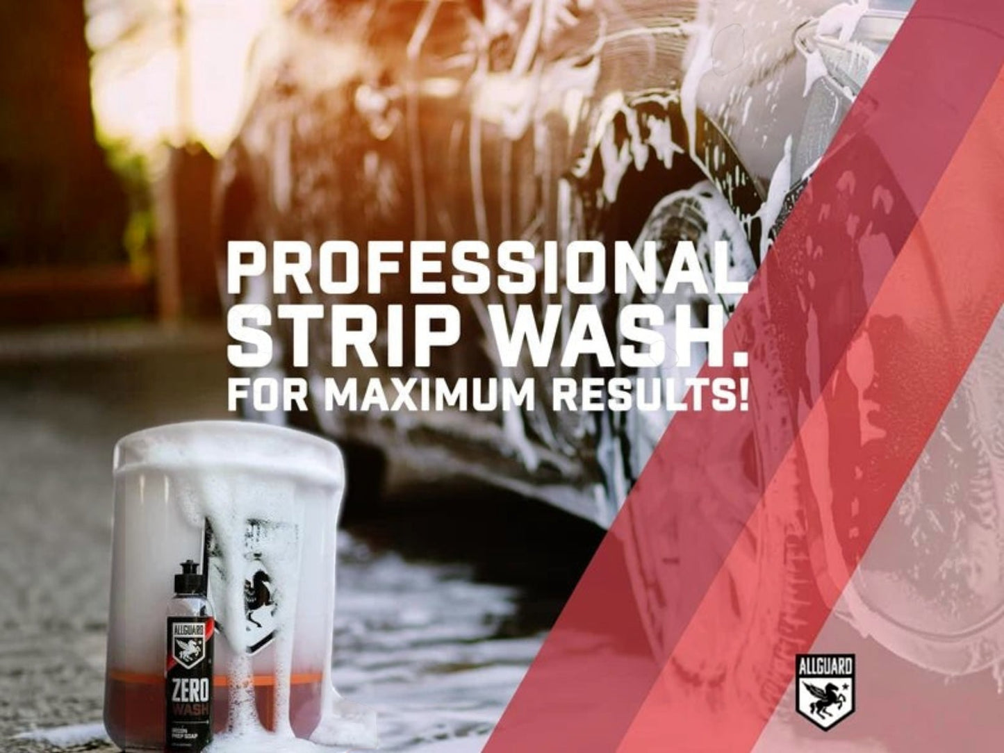 T-Top Vibes AllGuard ZERO decontamination prep wash bottle with foam, used for stripping old wax before ceramic coating.