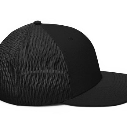 T-Top Vibes black Pontiac Trans Am baseball cap with a mesh back and curved visor in a side profile view.