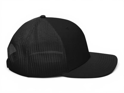 T-Top Vibes black Richardson 112 trucker hat with breathable mesh back and structured six-panel design