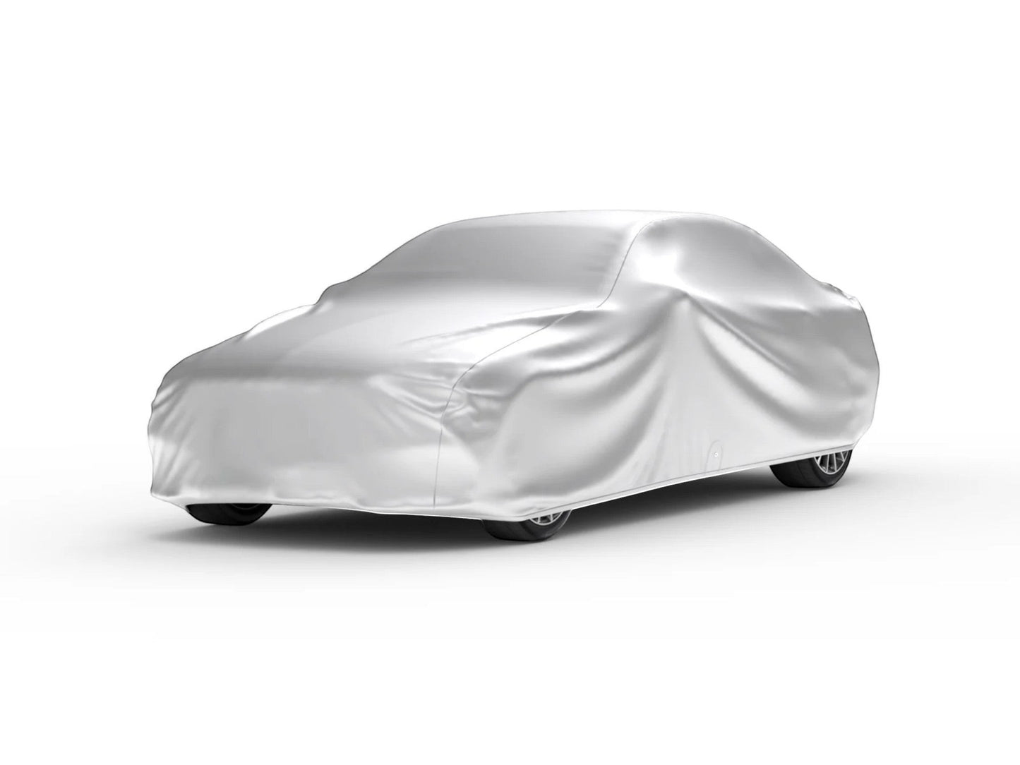 T-Top Vibes Platinum Shield silver outdoor car cover fitted over a C8 Corvette for weather and UV protection.
