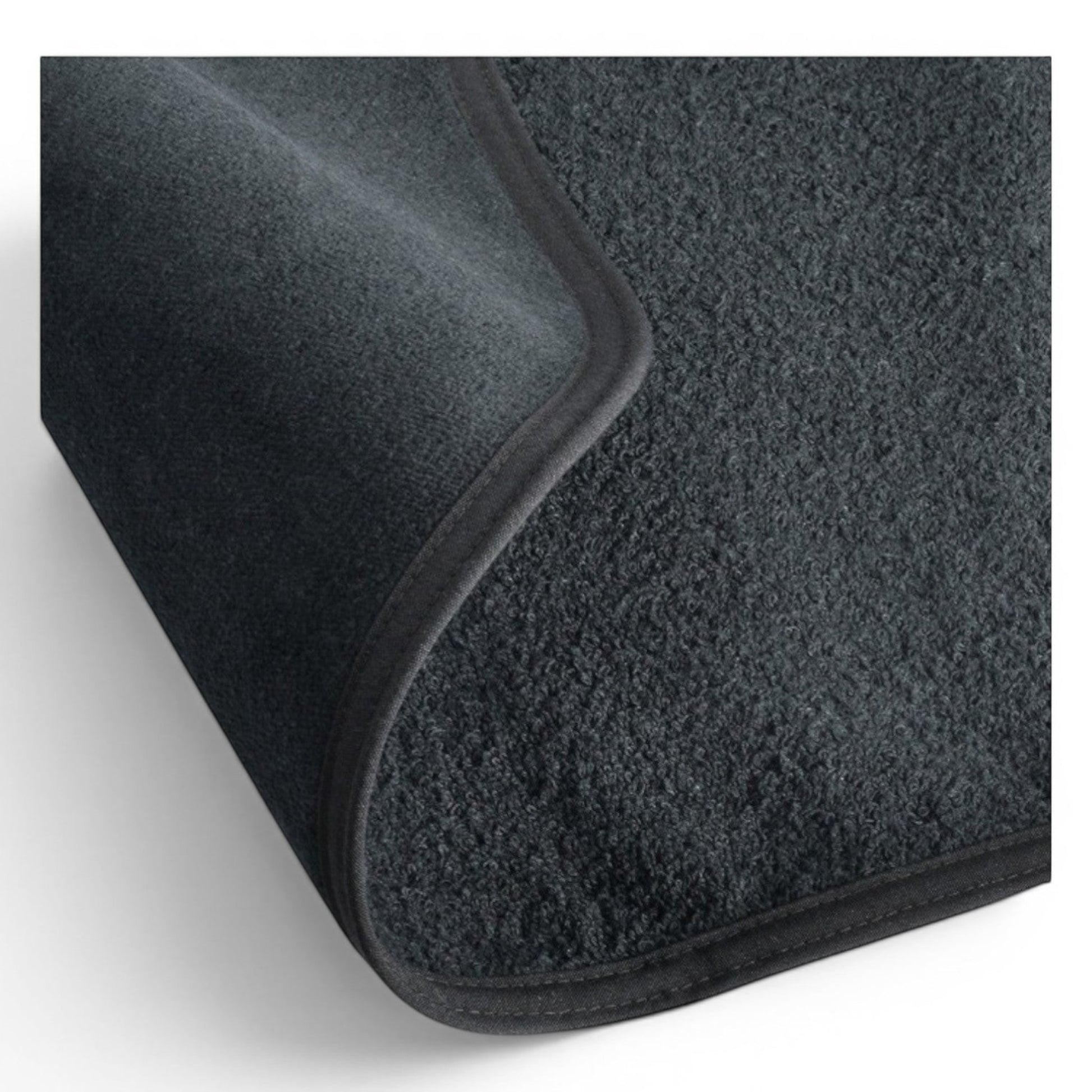 T-Top Vibes Cadillac car seat towel in charcoal grey cotton terry velour with a durable stitched edge