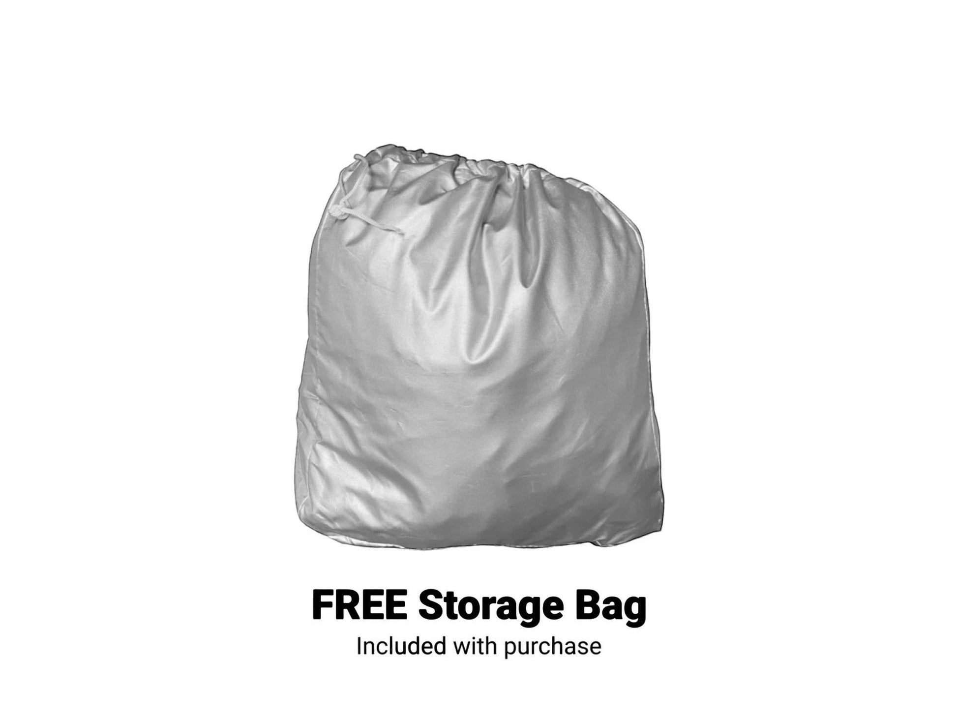 T-Top Vibes silver storage bag for C8 Corvette Platinum Shield outdoor car cover with drawstring closure