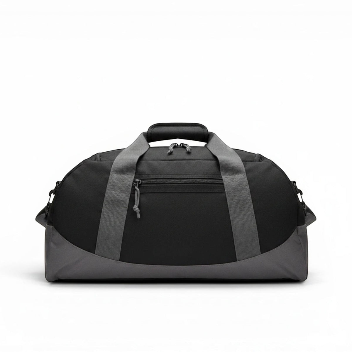 T-Top Vibes black Eddie Bauer medium duffel bag with grey accents and embroidered Corvette emblem for travel