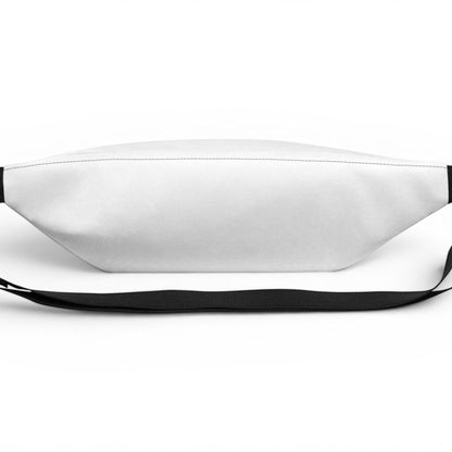 T-Top Vibes Corvette Vette Life fanny pack in white with a durable polyester finish and adjustable black waist strap.