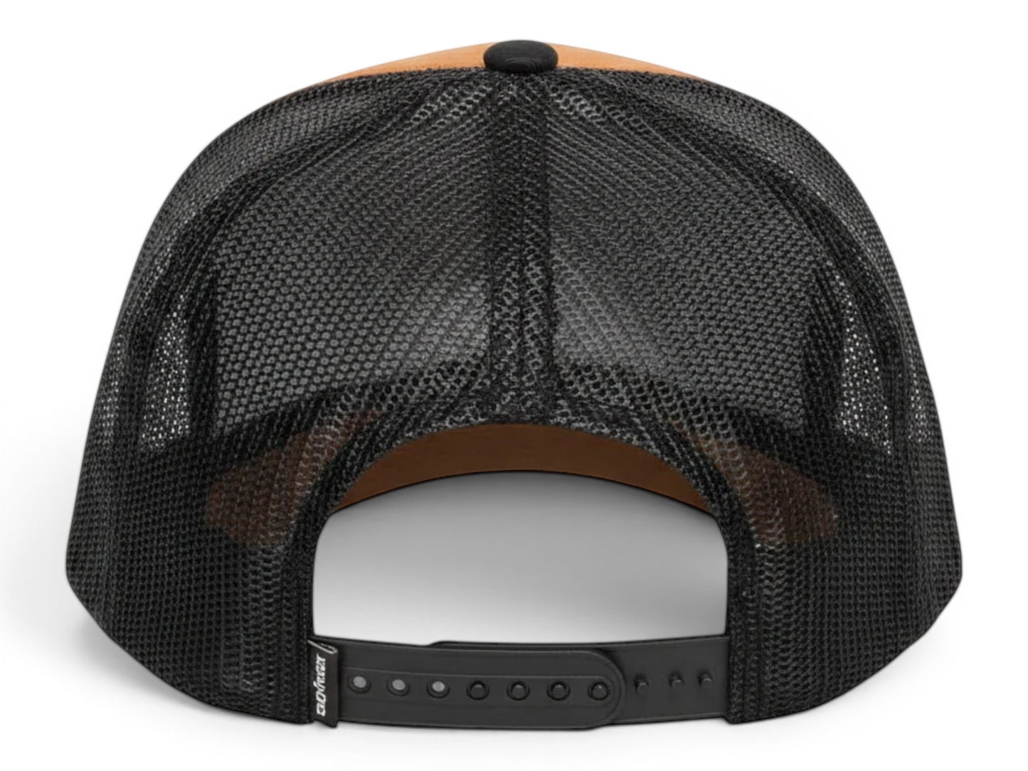 T-Top Vibes Duramax Diesel trucker cap featuring a caramel front, black mesh back, and adjustable snapback closure.