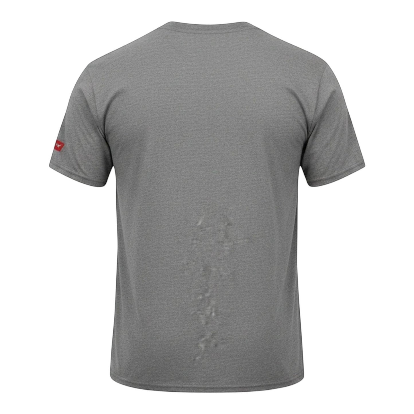 T-Top Vibes graphite grey vintage Corvette t-shirt back view made from a soft cotton poly blend fabric.