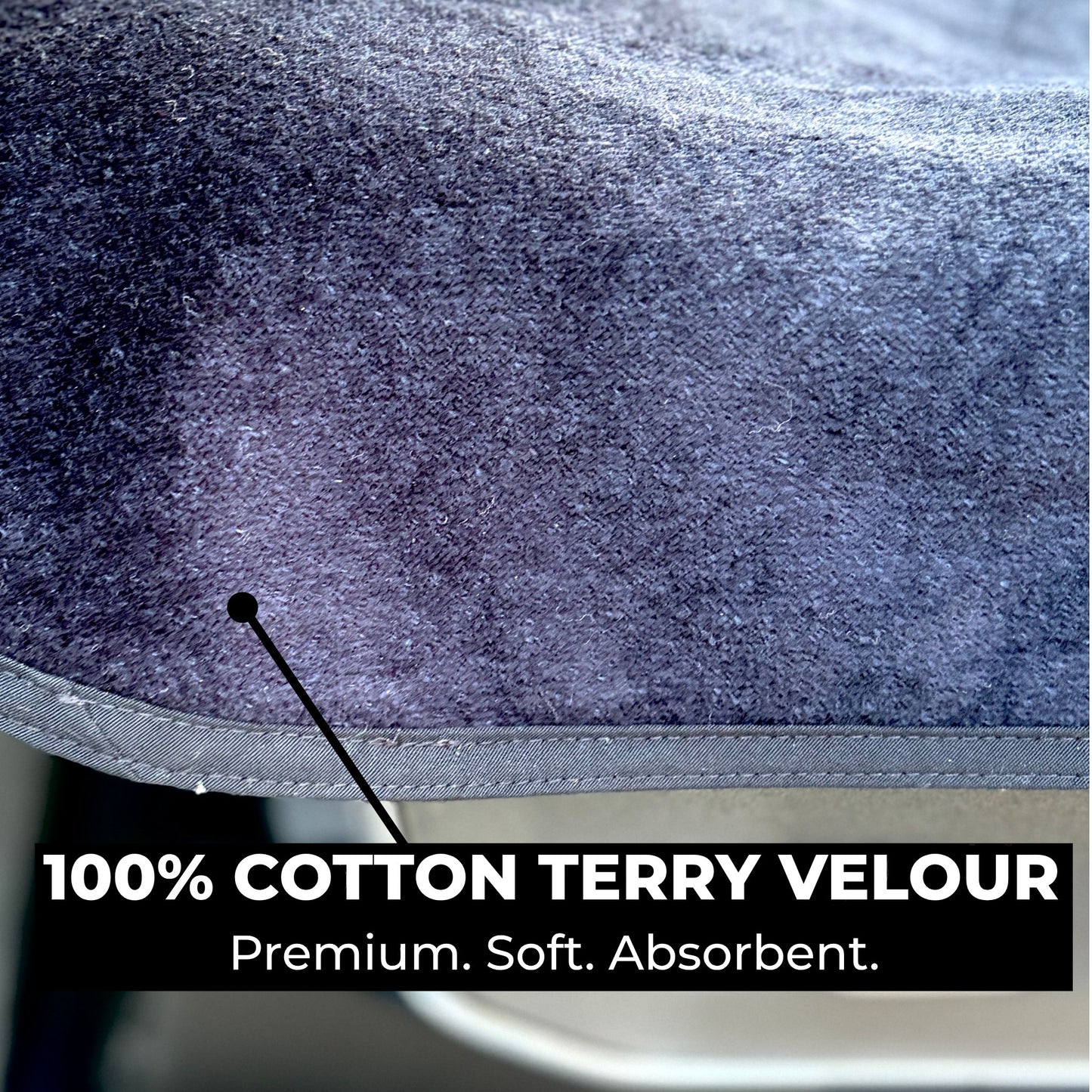 T-Top Vibes Florida State Seminoles seat cover towel made of soft navy blue 100% cotton terry velour fabric