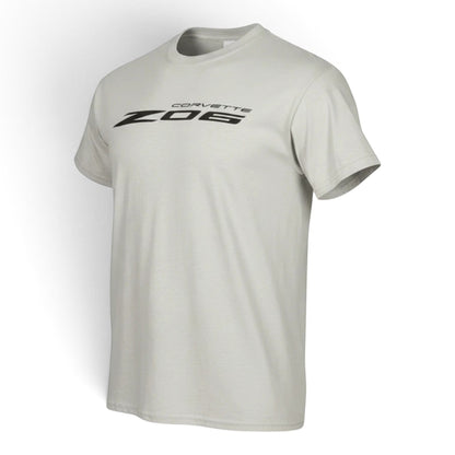 T-Top Vibes silver Corvette Z06 graphic t-shirt made from 100% preshrunk cotton with a classic short-sleeve fit.