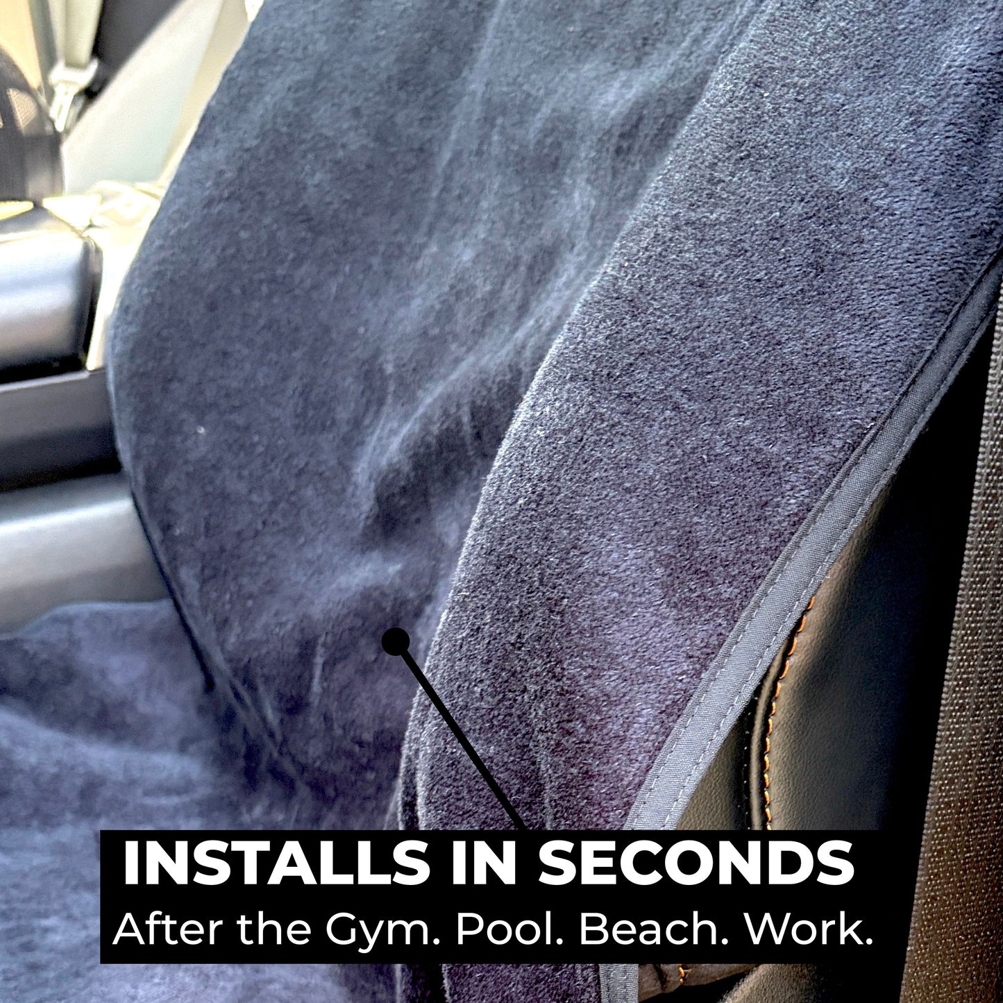 T-Top Vibes Tennessee Volunteers cotton terry velour car seat cover towel in black for vehicle seat protection