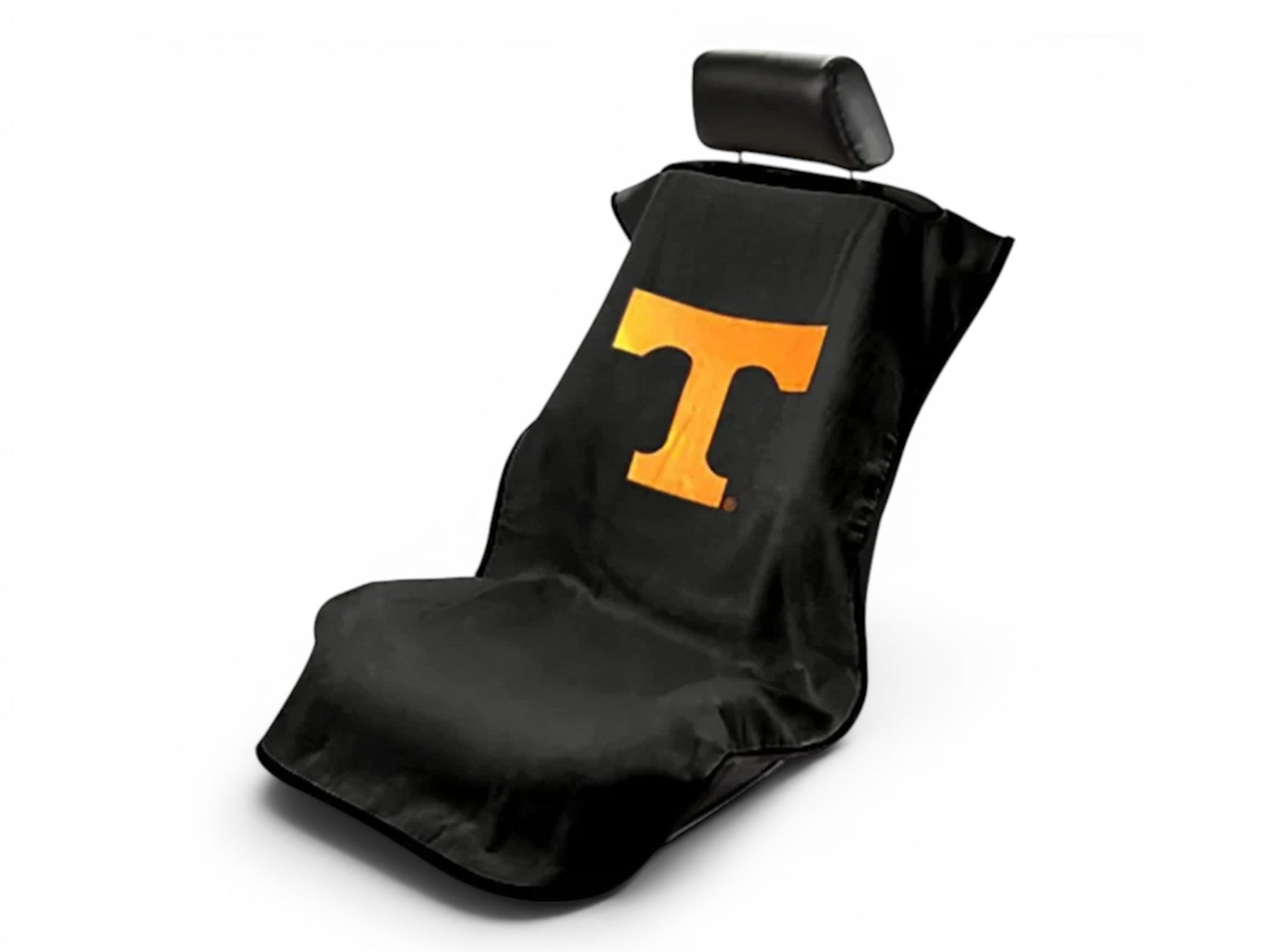 T-Top Vibes Tennessee Volunteers black cotton terry velour seat cover towel with orange Power T logo